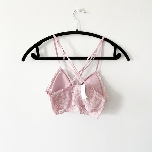 ✨ NWT Lilac Floral Lace Bralette | aerie - Picture 2 of 4